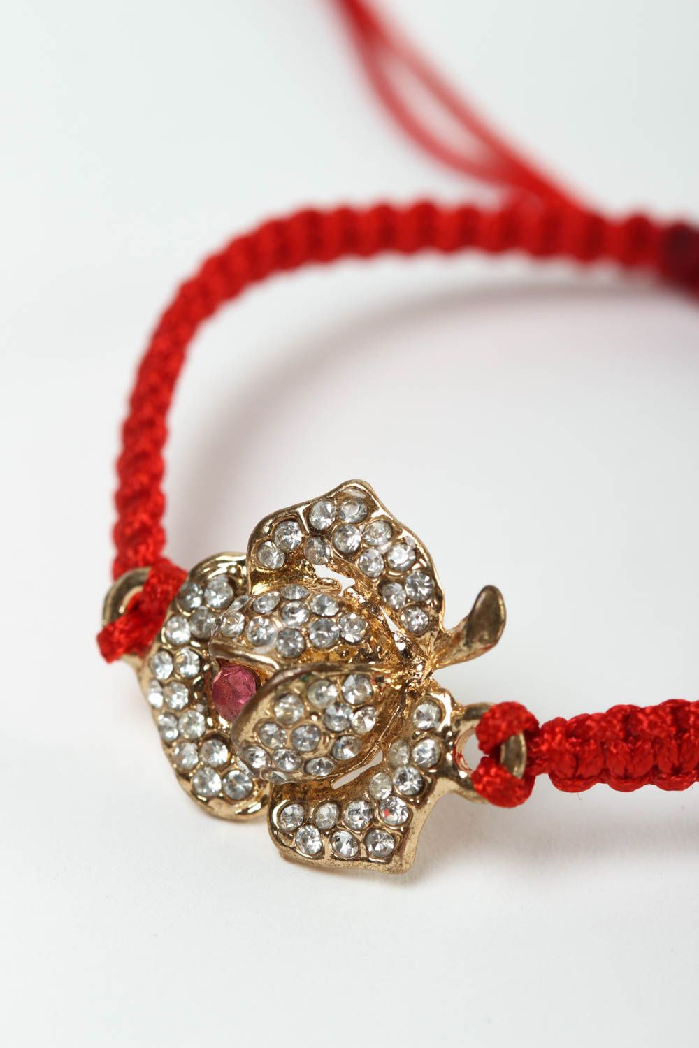 Beautiful handmade woven thread bracelet textile bracelet cool jewelry designs photo 3