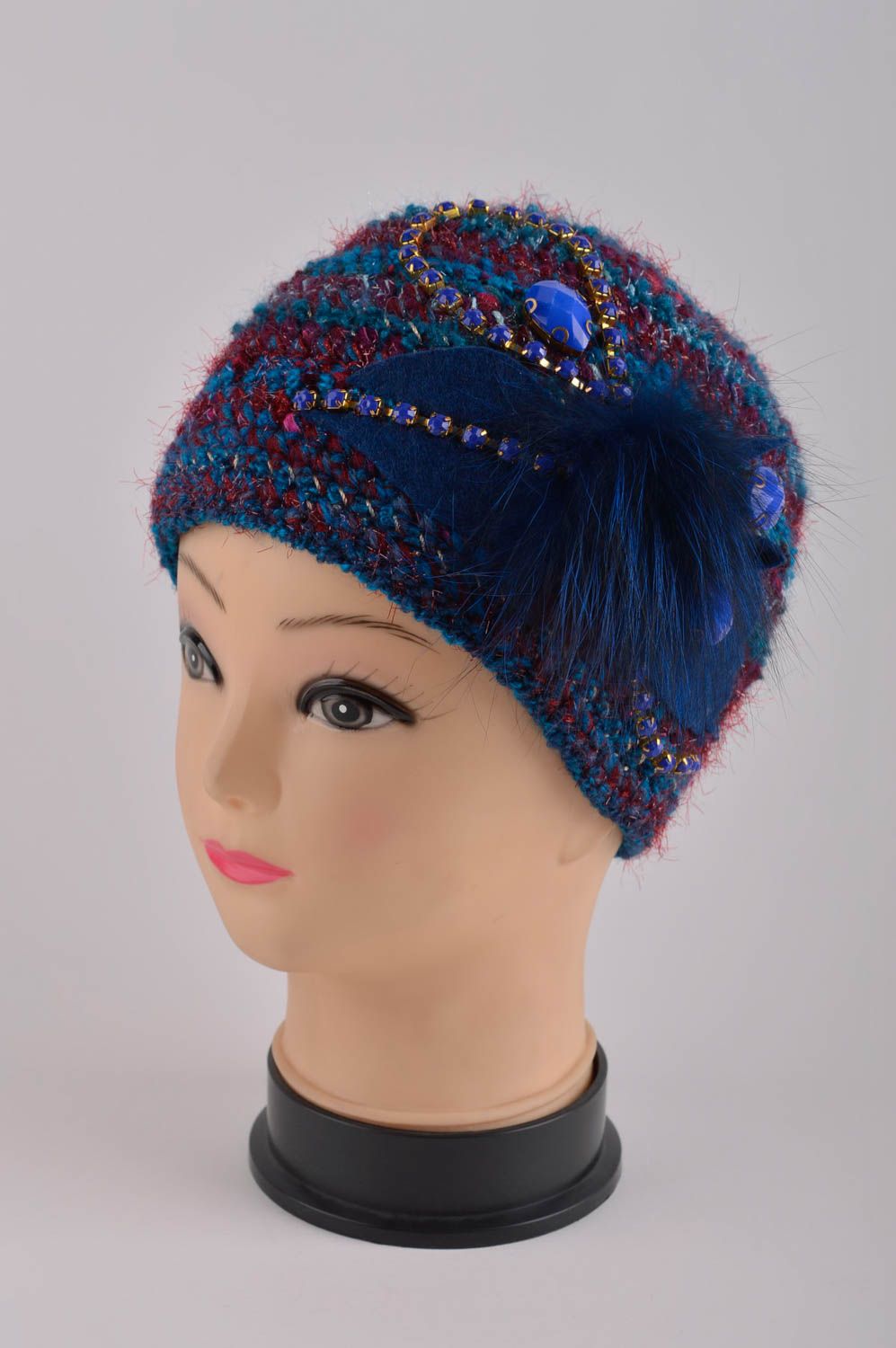 Winter hat warm hat handmade ladies hat crochet hat fashion accessories photo 2