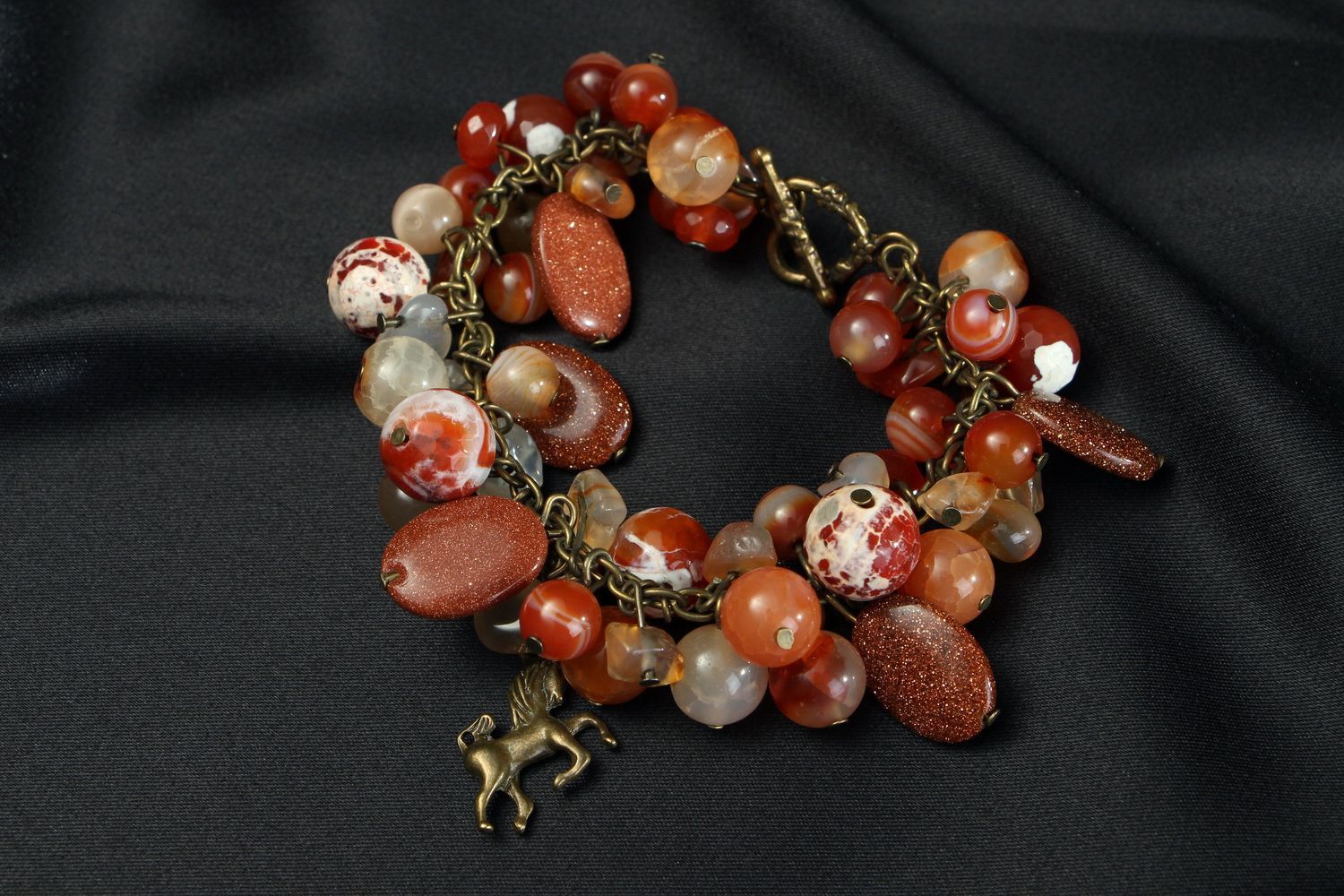 Bracelet with agate and carnelian photo 4