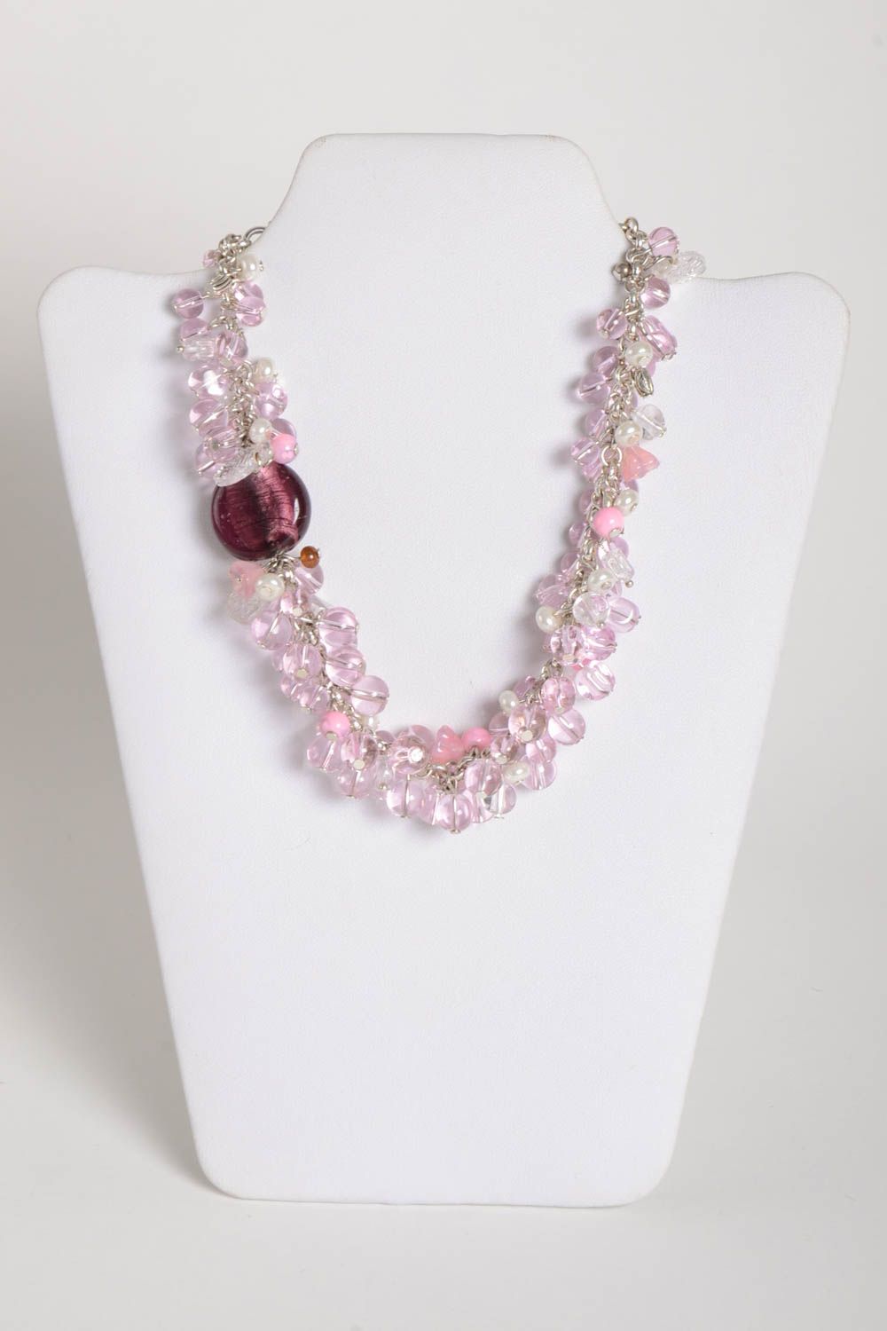 Beautiful handmade beaded necklace glass bead necklace beautiful jewellery photo 2