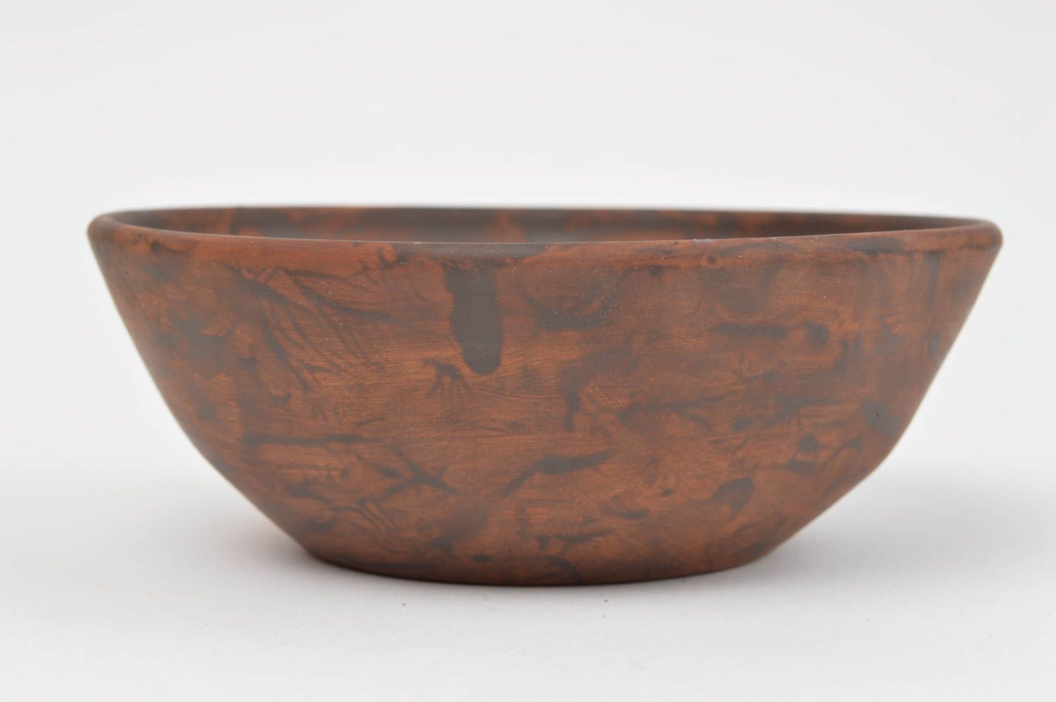 Ensaladera de cerámica marrón hecha a mano menaje del hogar regalo original foto 2