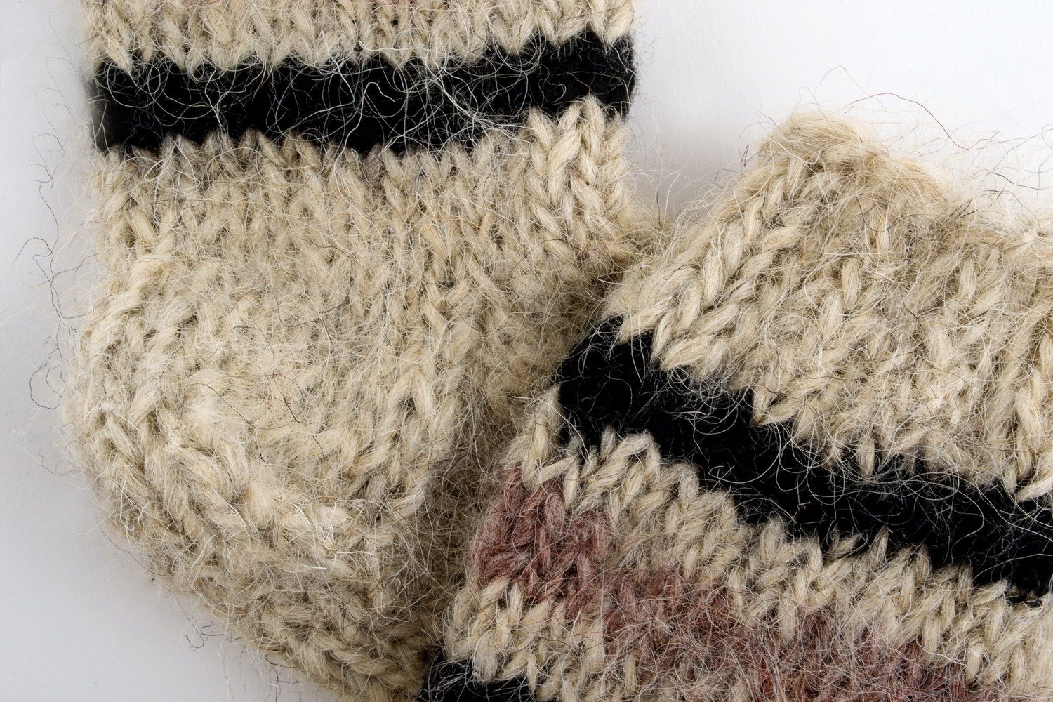 Calzini di lana per donna fatti a mano Abbigliamento da donna Calzini beige
 foto 3