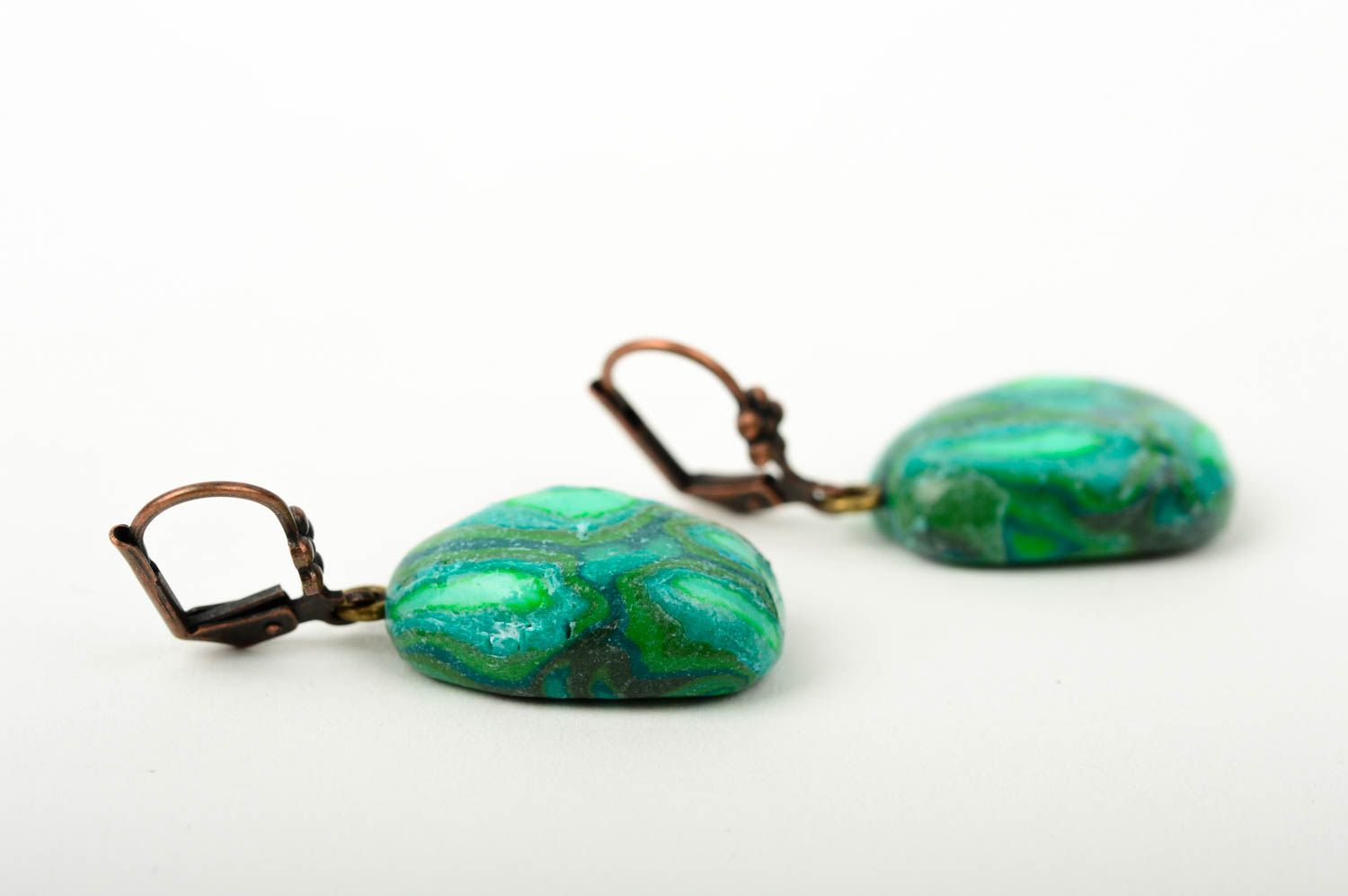 Dangling earrings handcrafted jewelry polymer clay cool earrings gifts for girls photo 3