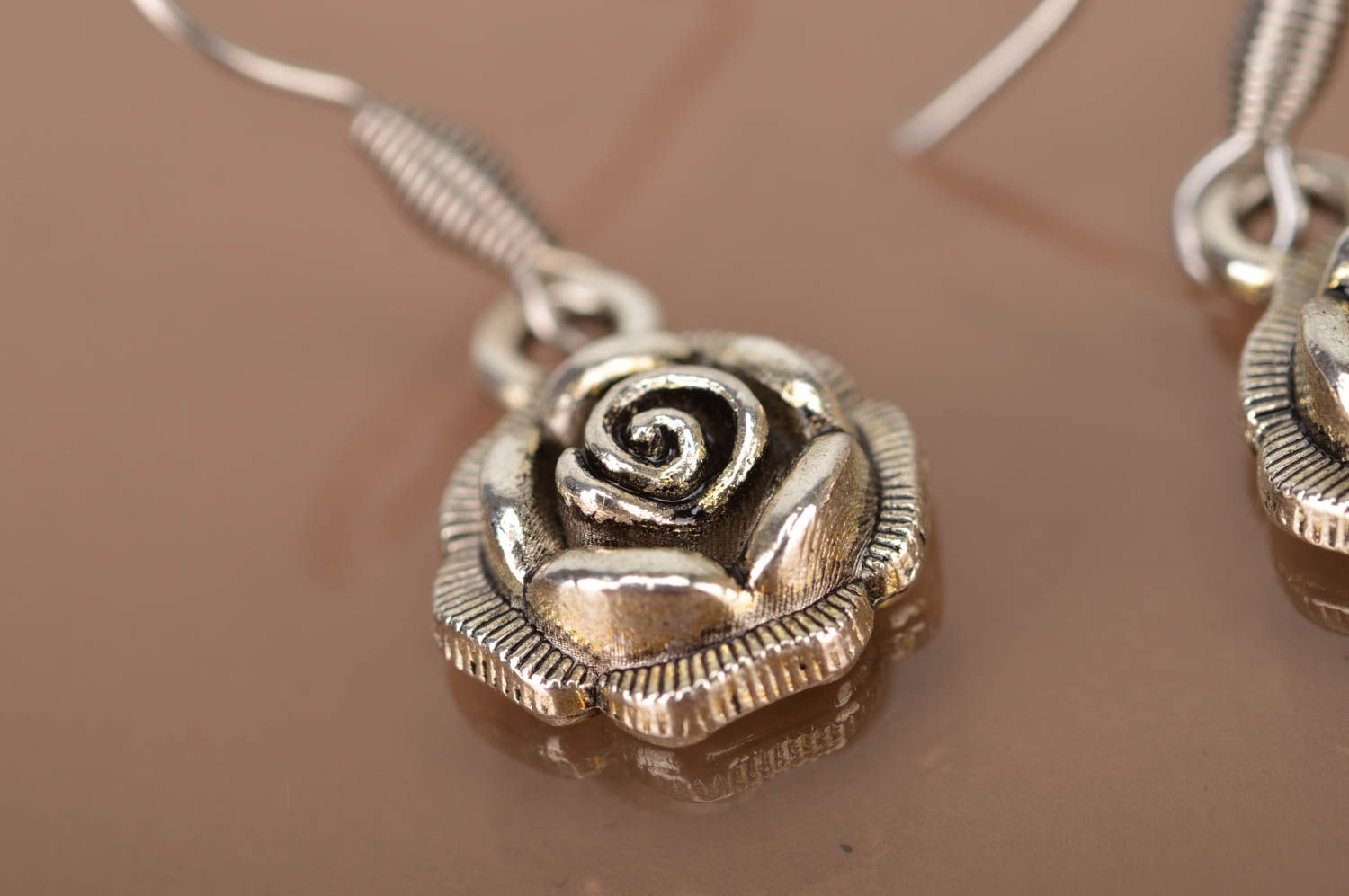 Designer handmade earrings stylish metal jewelry beautiful cute accessories photo 4