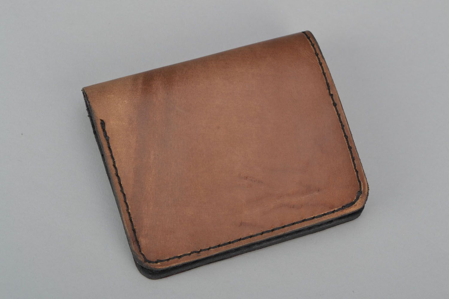 Genuine leather wallet Brown photo 1