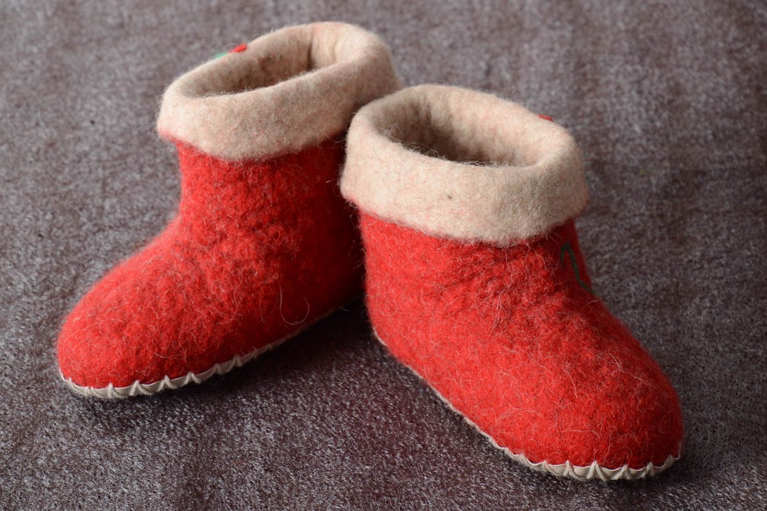 Handmade room slippers stylish shoes for home unusual warm slippers cute gift photo 1