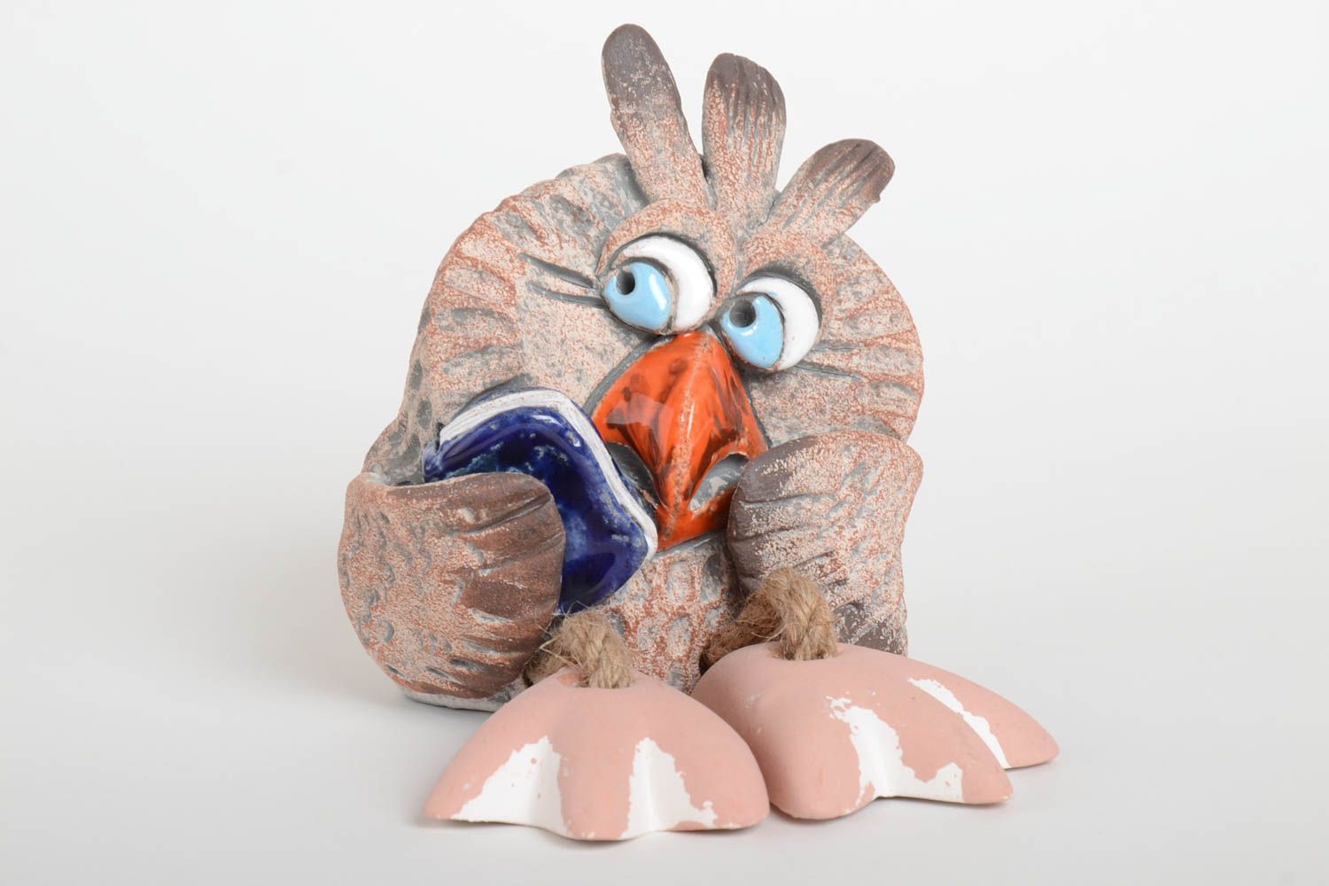 Keramik Spardose handmade für Haus Deko Geschenk für Kinder Eule ungewöhnlich foto 2