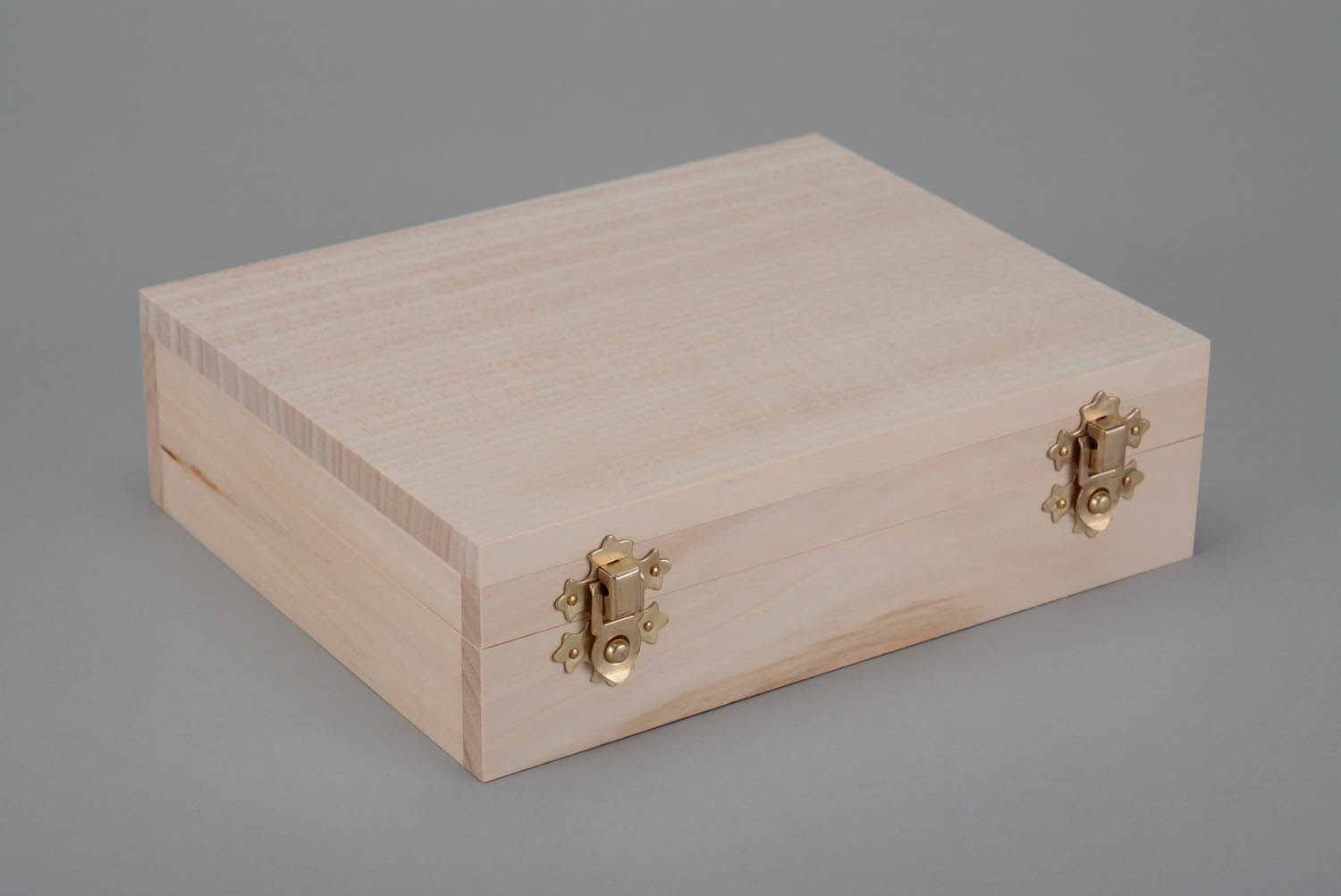 Wooden blank box trimmed with velvet photo 3
