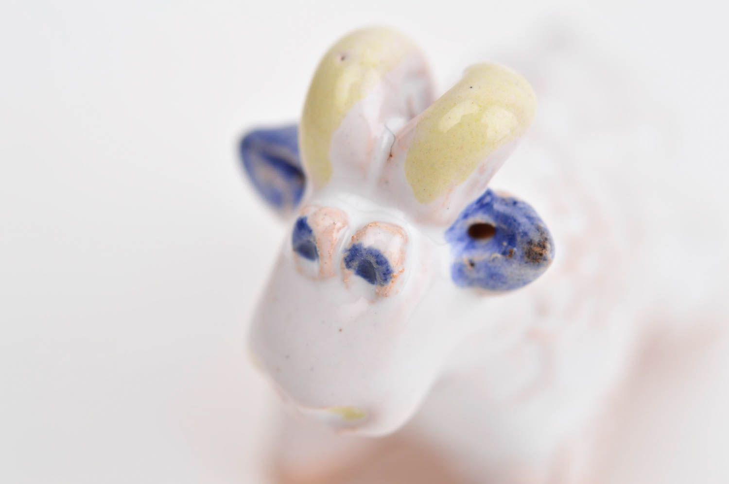 Schaf handmade Keramik Deko schöne Figur aus Ton Tier Miniatur Figur toll foto 10