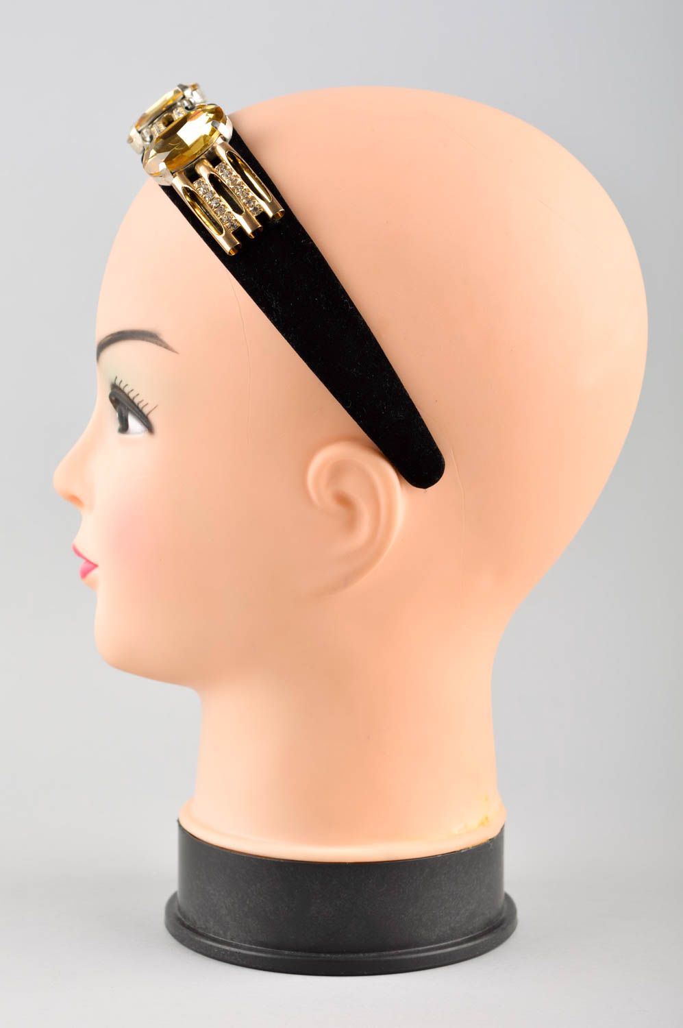 Аксессуар для волос хэнд мэйд обруч на голову с хрусталем женский аксессуар фото 2