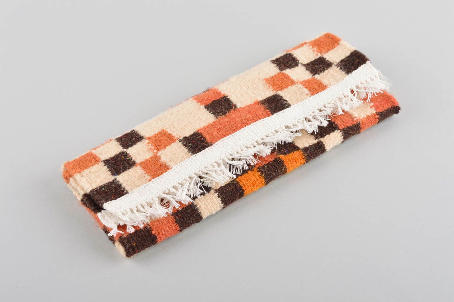 Mantel camino hecho a mano de algodón decoración de mesa textil para el hogar foto 4