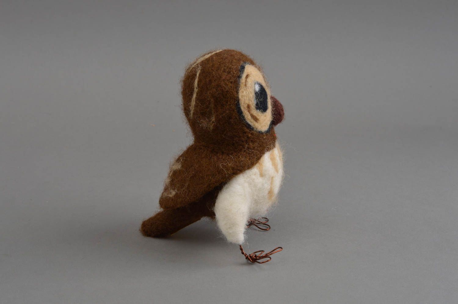 Unusual handmade felted wool toy miniature animals nursery design gift ideas photo 3