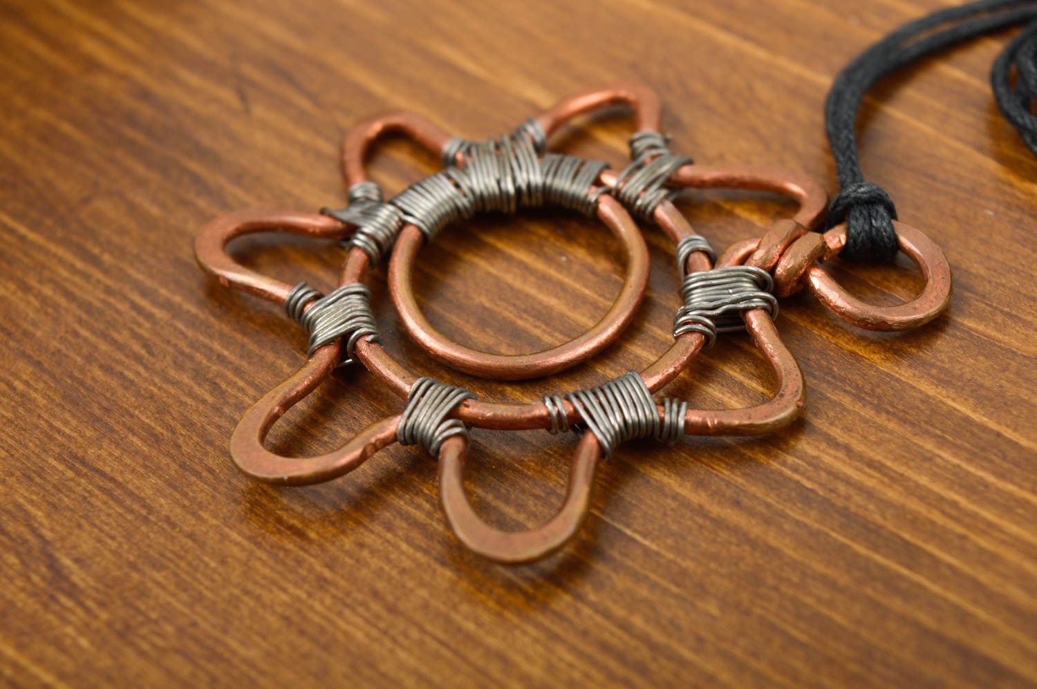 Schnur Anhänger handmade Kupfer Anhänger lange Halskette für Frau Geschenk foto 2