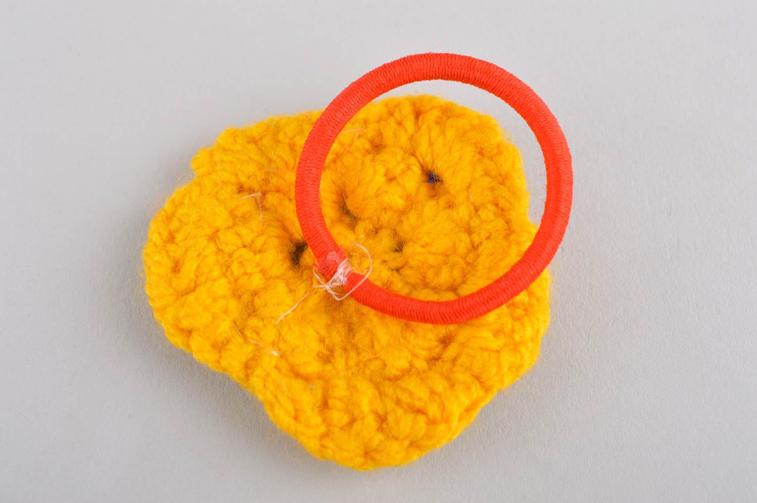 Handmade crochet hair scrunchy hair accessories flower barrette present for girl photo 5