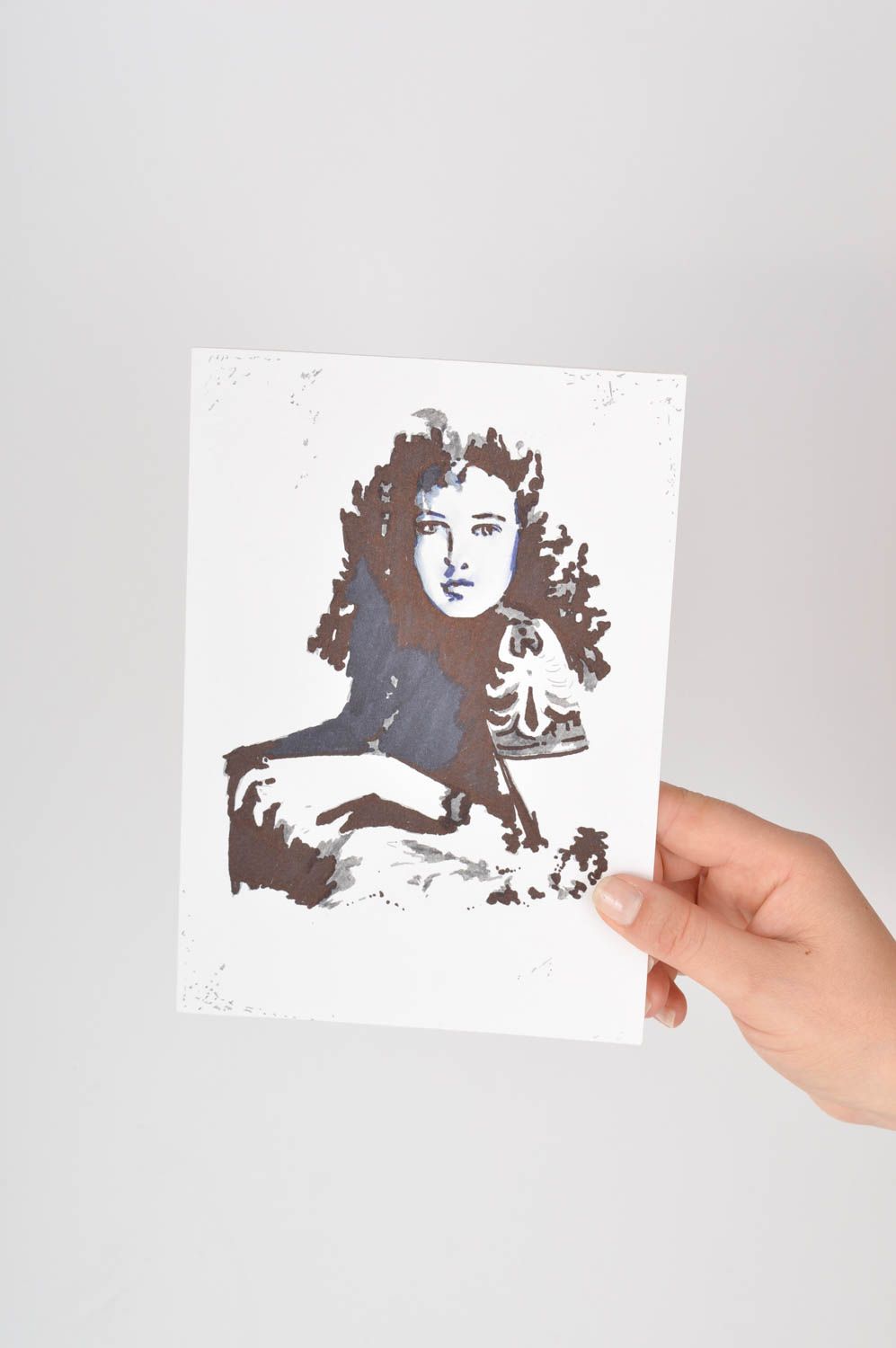Открытка девушке ручной работы дизайнерская открытка оригинальный подарок фото 5