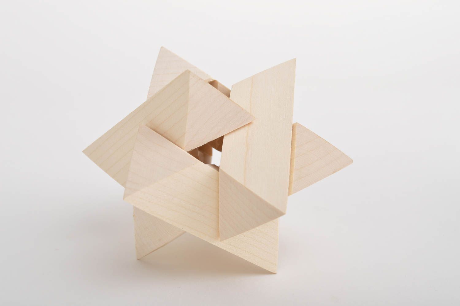 Игрушка ручной работы деревянный кубик игрушка из дерева от 3 лет Звездочка фото 4