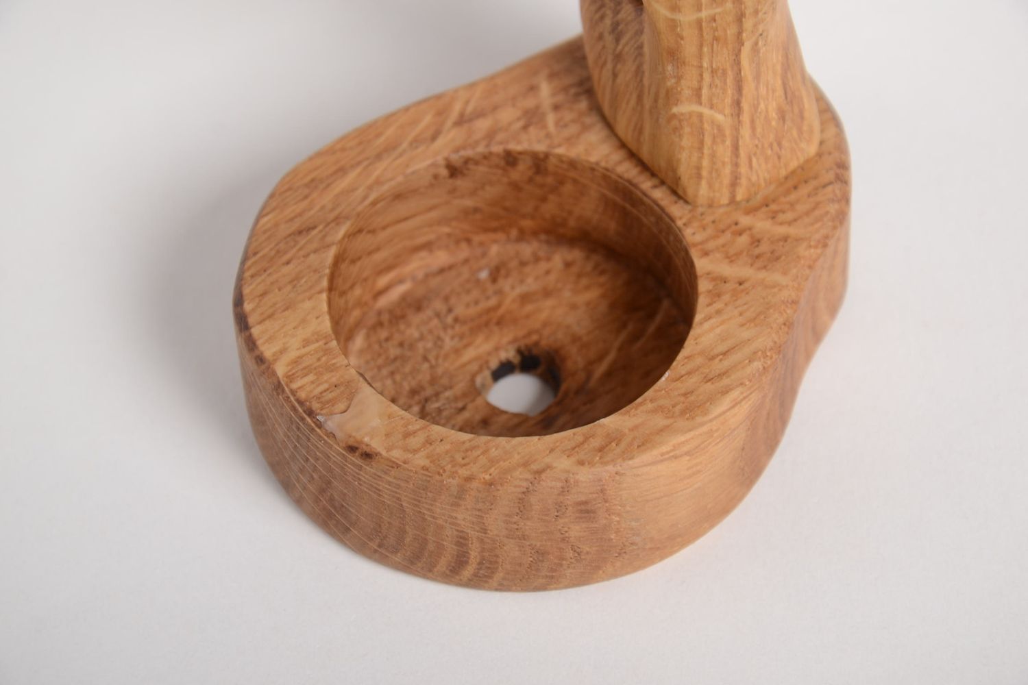 Candelero de madera hecho a mano con figura decorativa objeto de decoración  foto 5