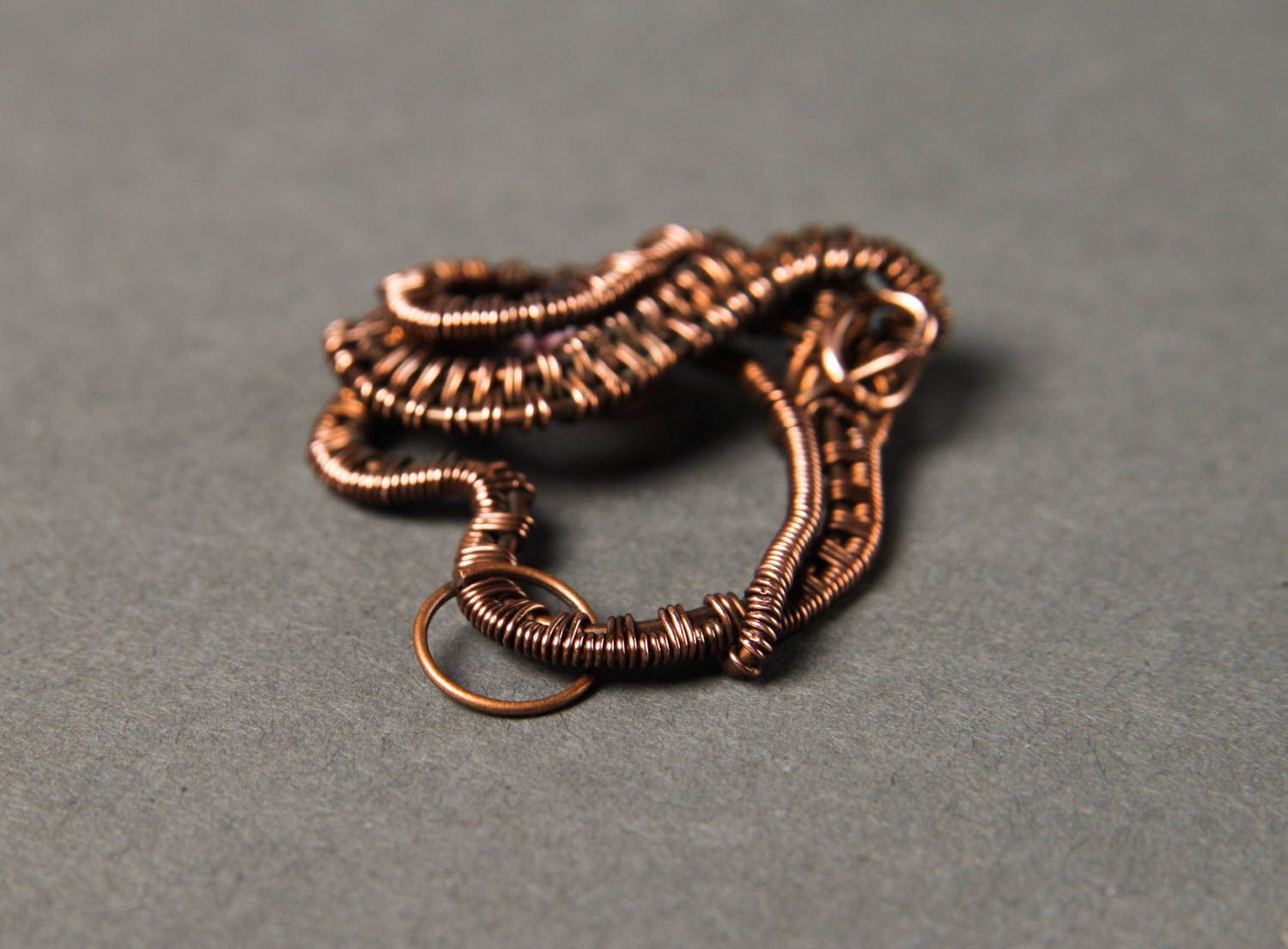 Unusual handmade metal pendant wire wrap copper pendant fashion trends photo 5
