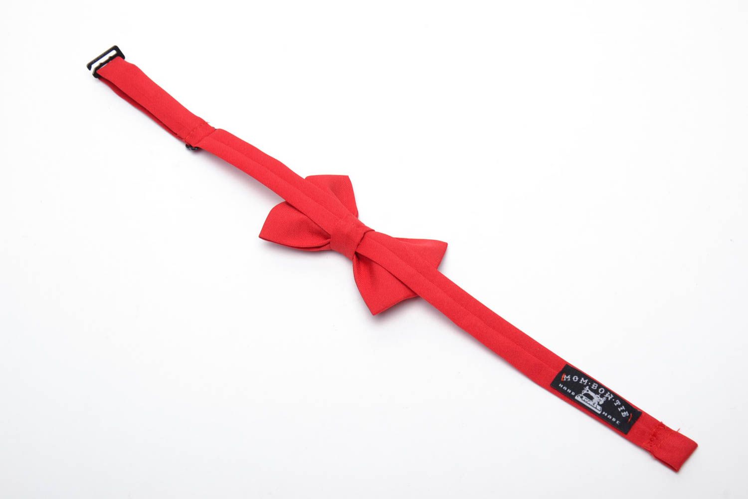 Handmade red bow tie photo 4