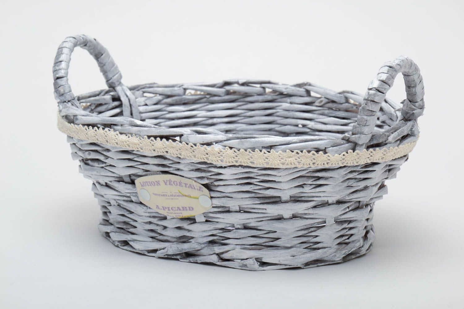 Paper rod woven basket photo 2