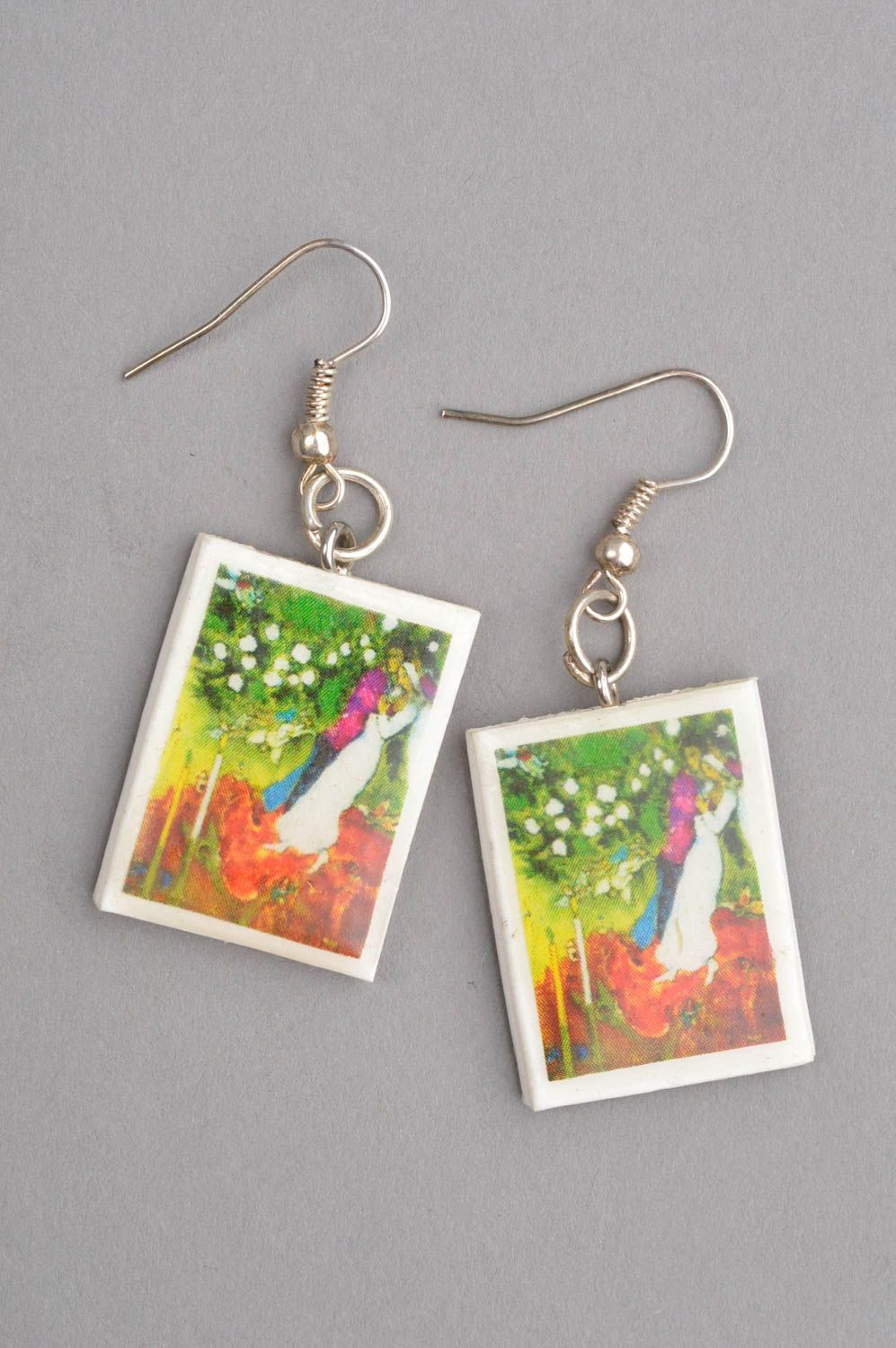 Beautiful handmade earrings epoxy resin fashion trends small gifts for her photo 2