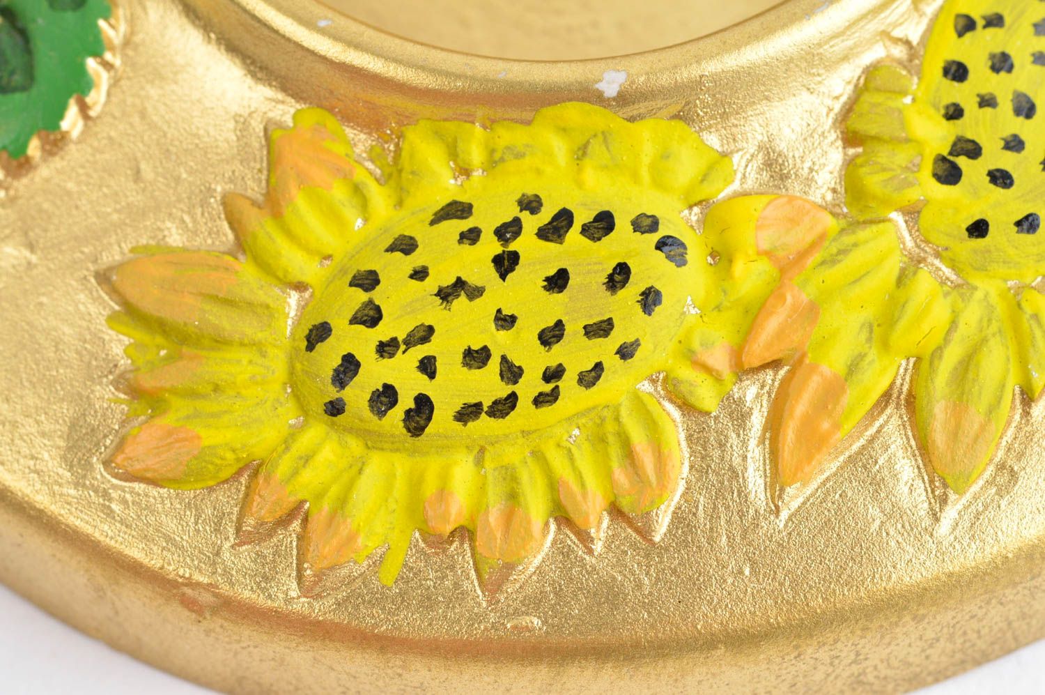 Porta velas hecho a mano decoración de hogar objeto de decoración de yeso foto 5