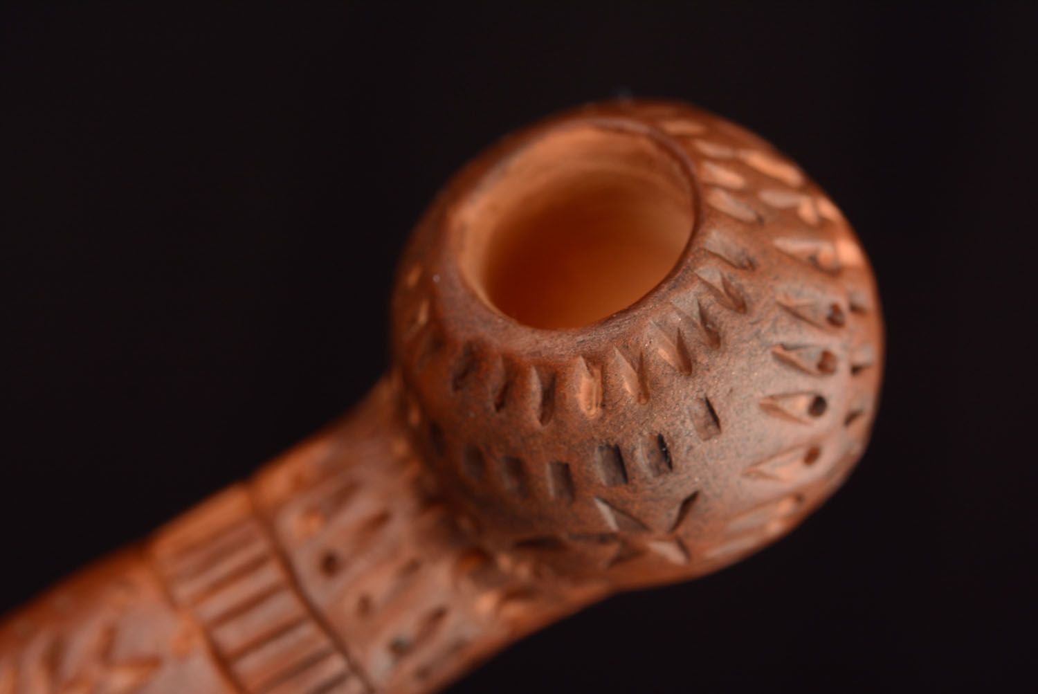Глиняная трубка для курения Орнамент фото 5