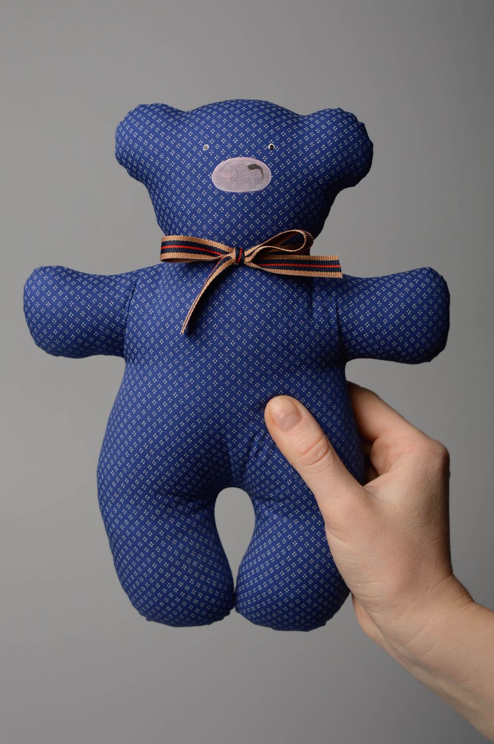 Handmade soft toy Blue Bear photo 4
