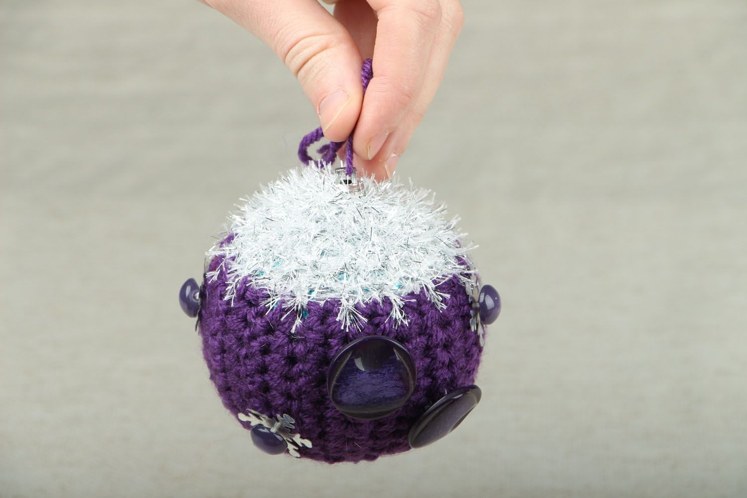 Елочная игрушка Фиолетовая зима фото 4