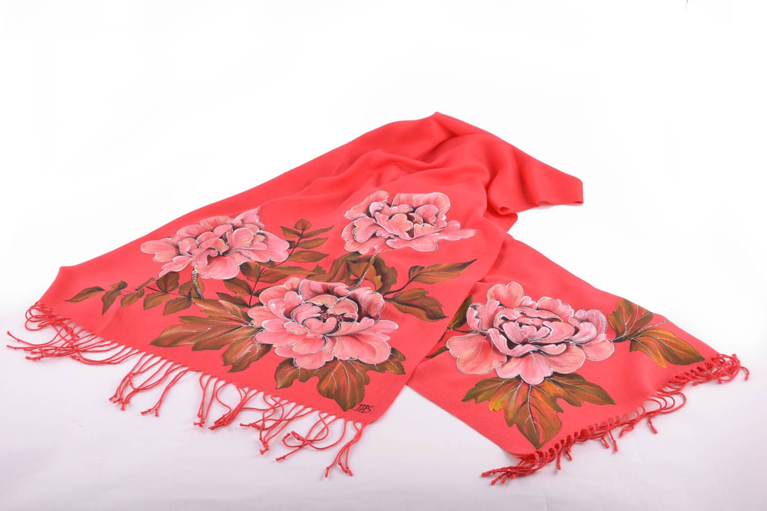 Beautiful bright painted scarf photo 4