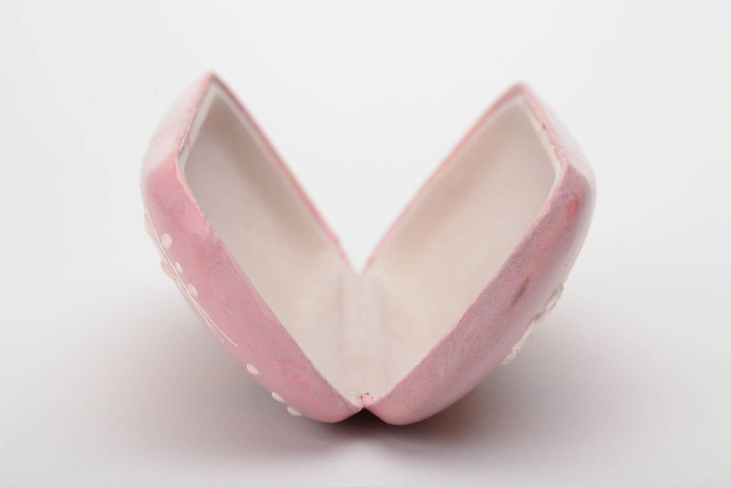Пластиковый футляр для очков расписной обтянутый кожзамом розовый ручной работы фото 4