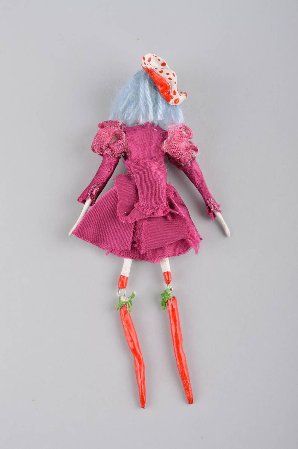 Авторская кукла игрушка ручной работы дизайнерская кукла монстрик керамическая фото 3