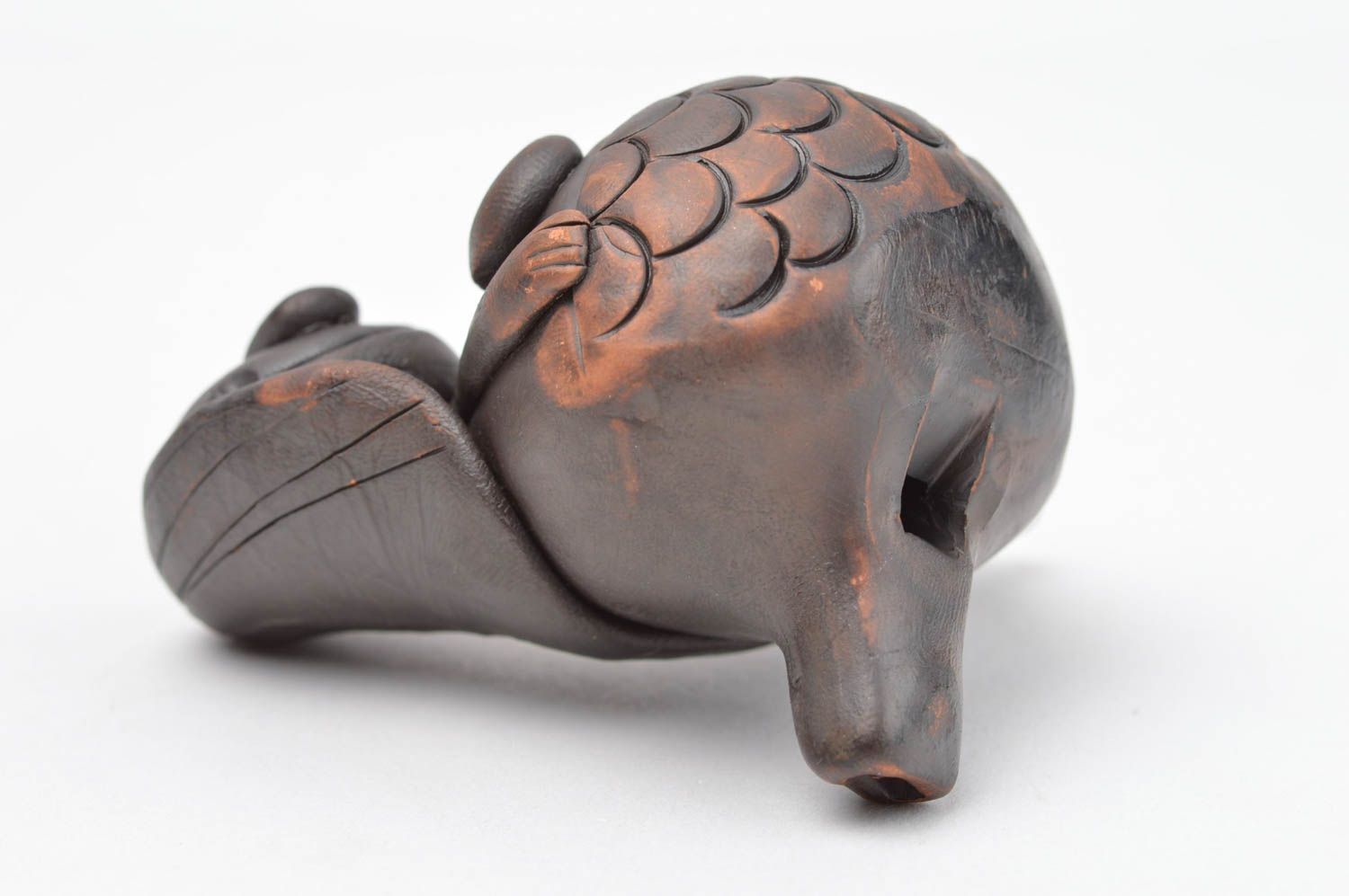 Глиняная свистулька статуэтка ручной работы керамическая фигурка свистулька  фото 4
