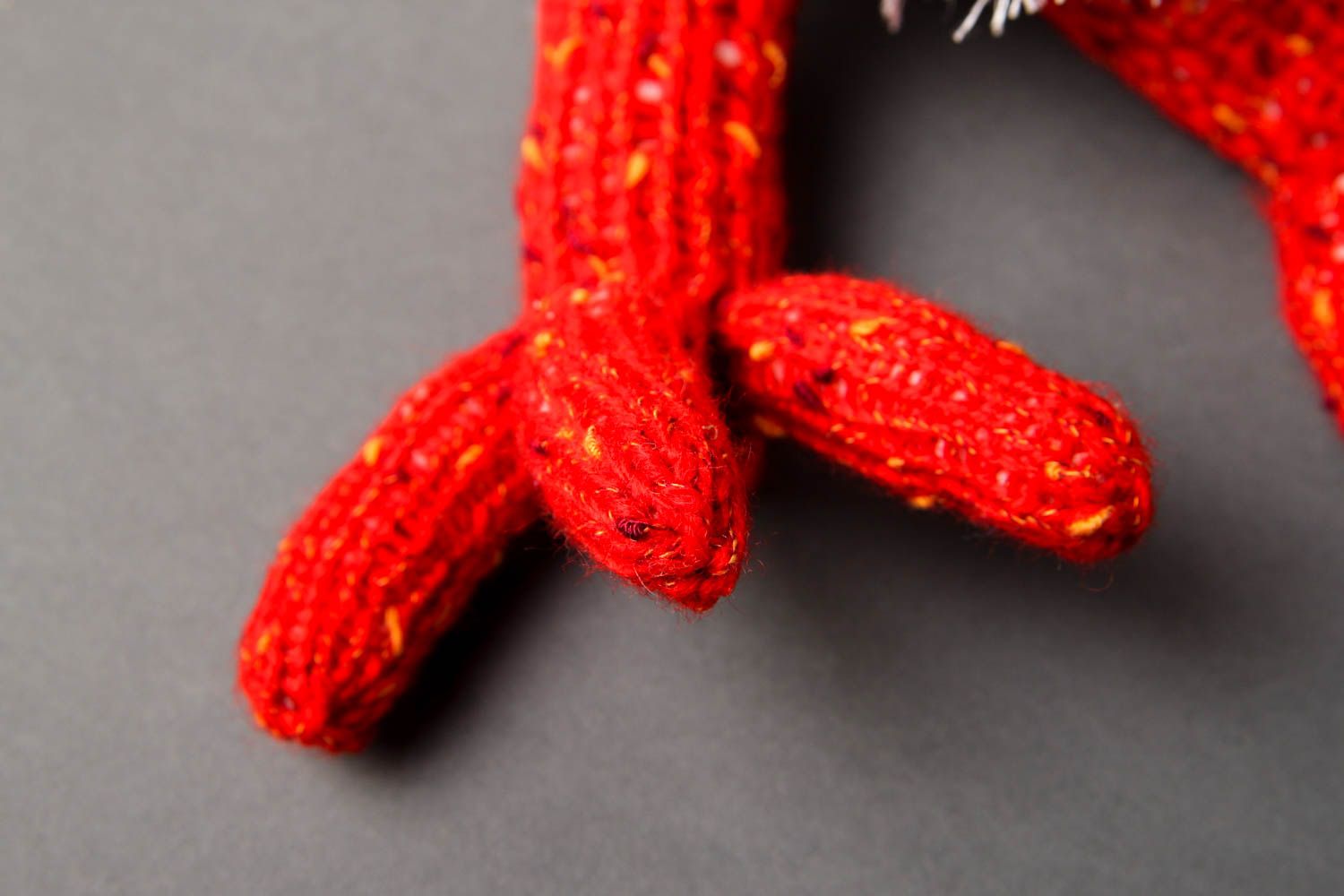 Peluche cigogne Jouet fait main tricoté en laine original Cadeau pour enfant photo 4
