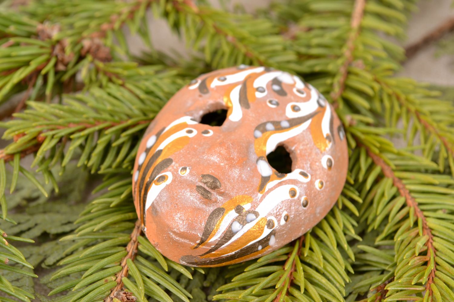 Colgante de arcilla para casa, máscara del carnaval foto 1