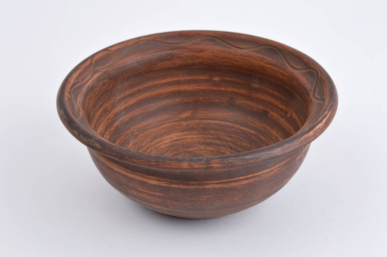Керамическая тарелка ручной работы глиняная посуда тарелка из глины маленькая фото 2
