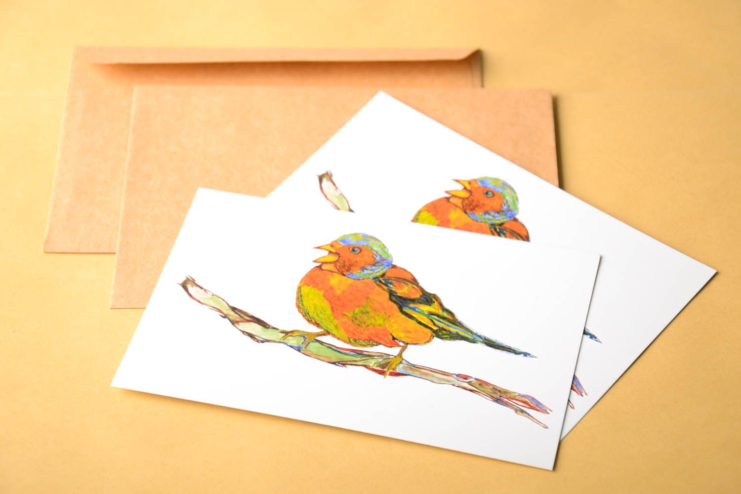 Открытки ручной работы красивые открытки две поздравительные открытки акварелью фото 1