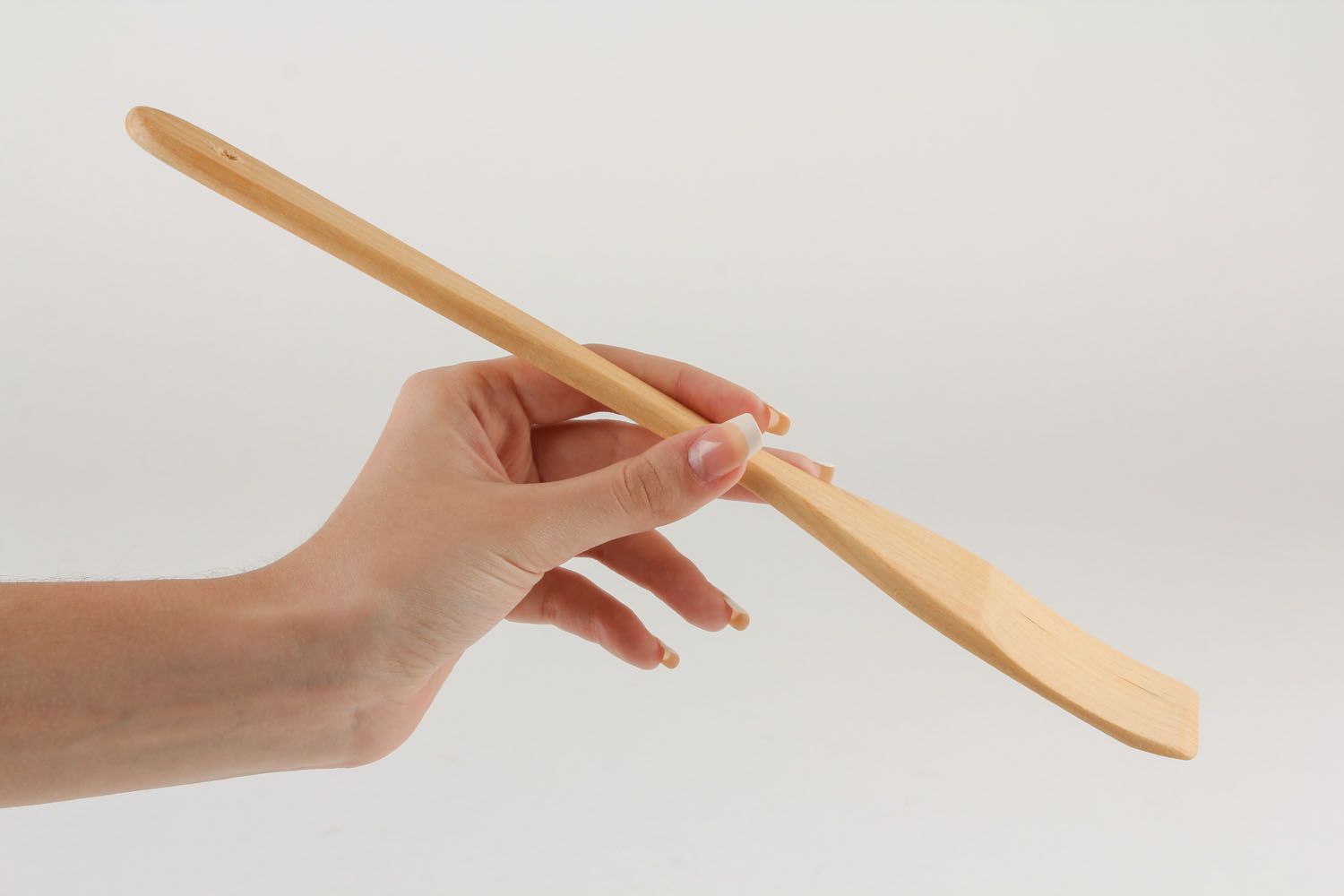 Lot De 3 Spatules En Bois Anti-rayures - 32 Cm Max, Pour Poêles Antiadhésives Et Woks