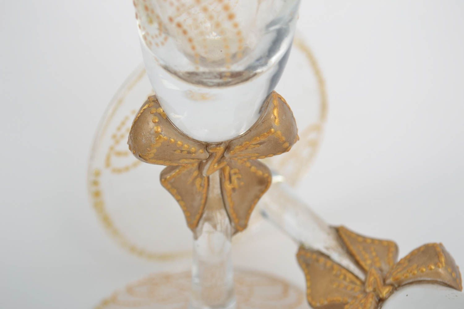 Trinkgläser Set Trinkglas farbig Glas mit Fuß handgemachtes Geschirr bemalt foto 3