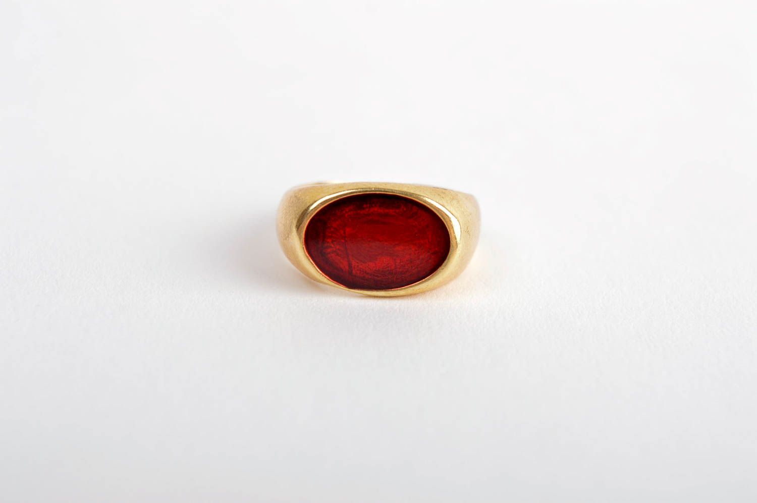 Кольцо ручной работы женский перстень металлическое украшение перстень с эмалью фото 3