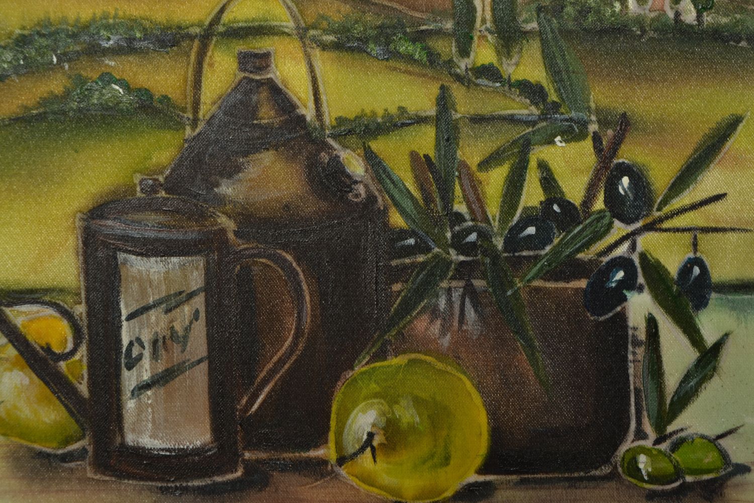 Acrylic painting Olives photo 4