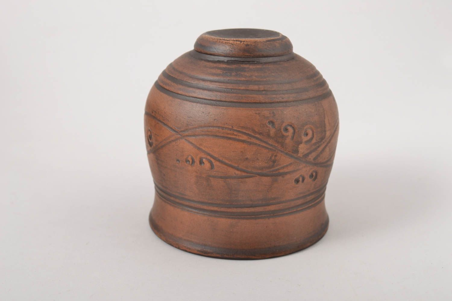 Handmade Becher aus Ton Keramik Geschirr Geschenk für Mann öko rein ethnisch foto 4