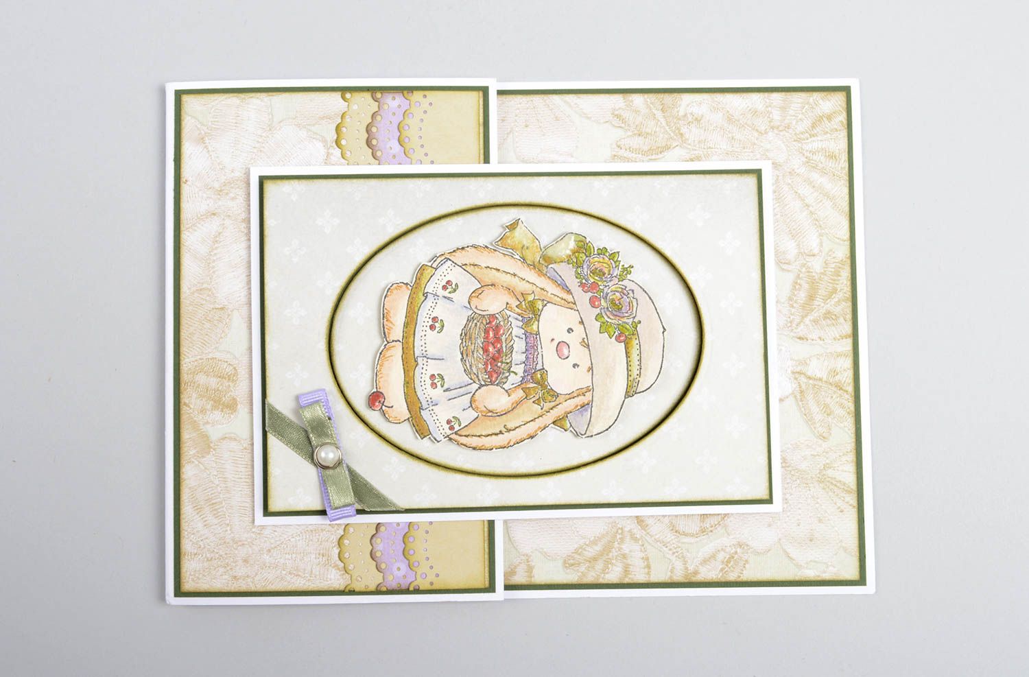 Handmade schöne Grußkarte Hase Karte für Geldgeschenke kreative Geschenkidee  foto 2