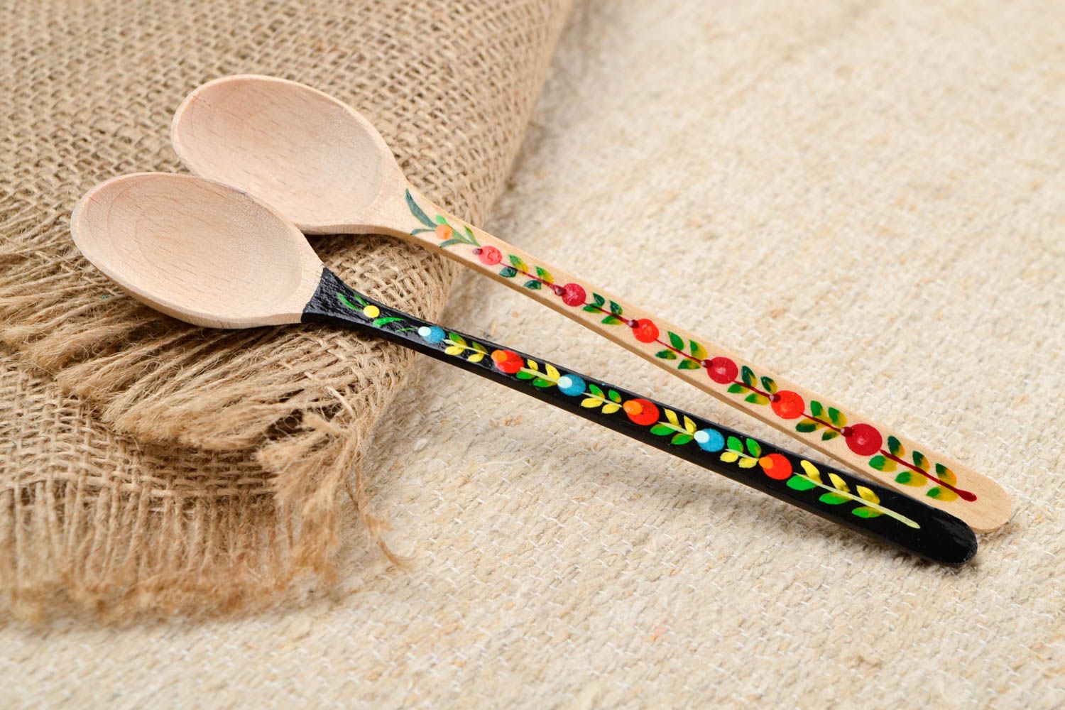 Cucharas de madera pequeñas artesanales cubiertos decorativos souveir origi...