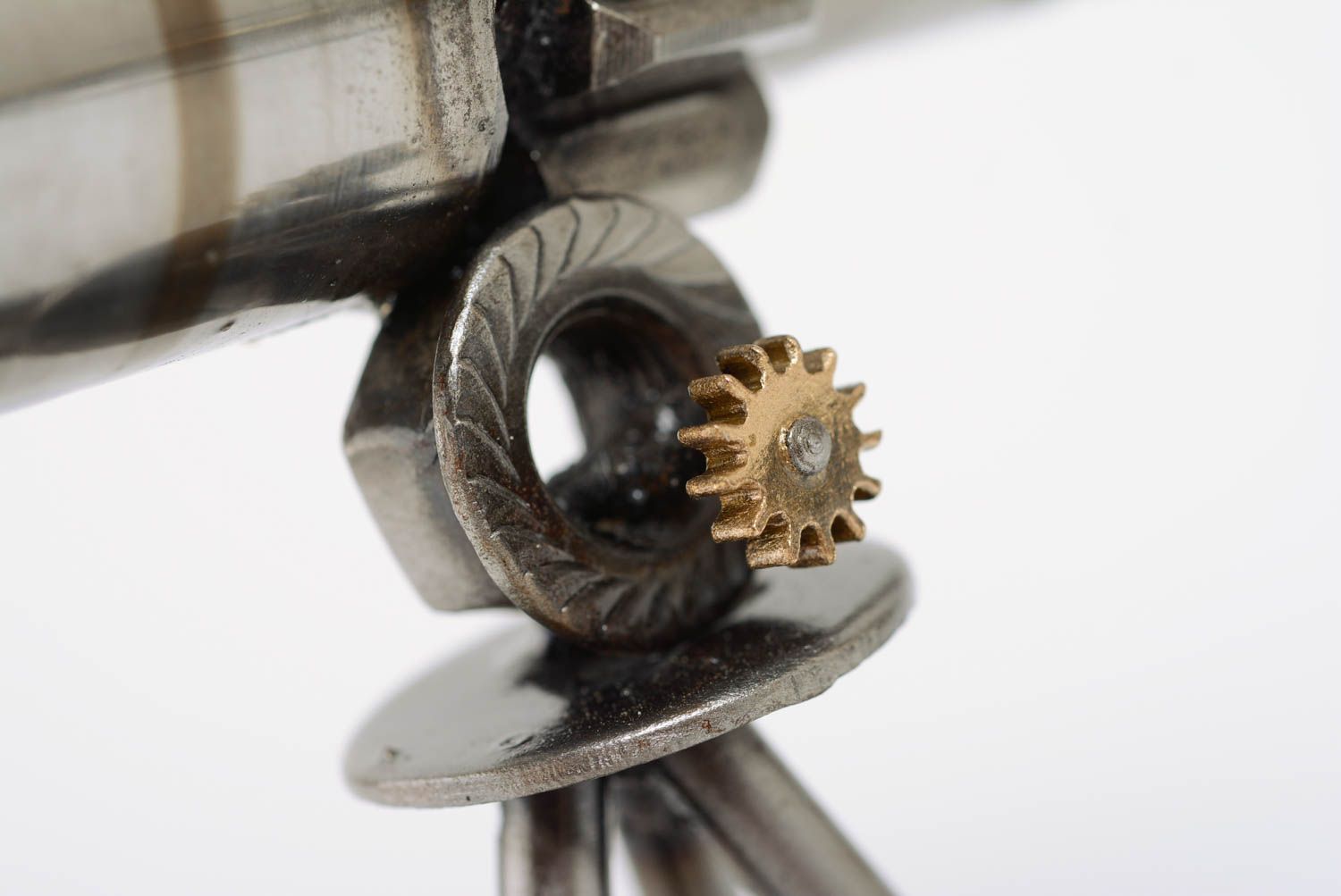Handmade designer miniature metal figurine of telescope for interior decoration photo 4
