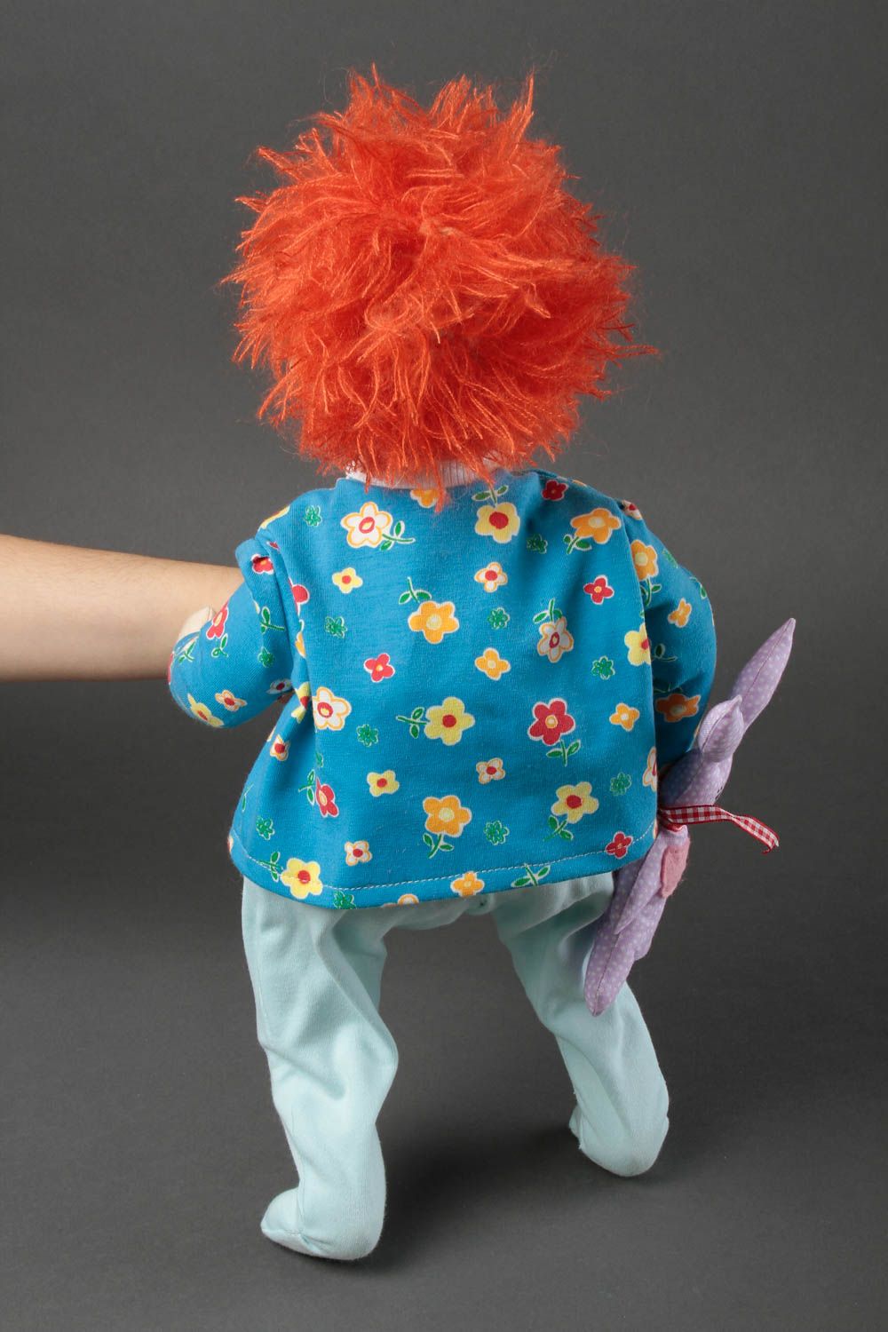 Кукла ручной работы подарок ребенку мягкая кукла из хлопка оригинальная фото 2