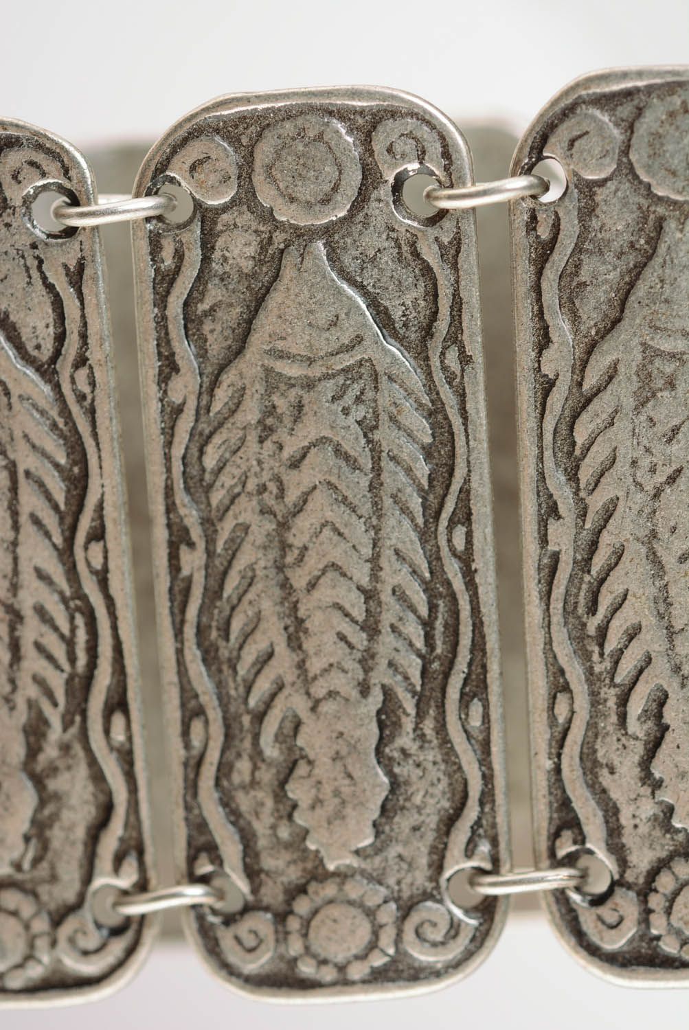 Bracelet en métal fait main original Poisson photo 2