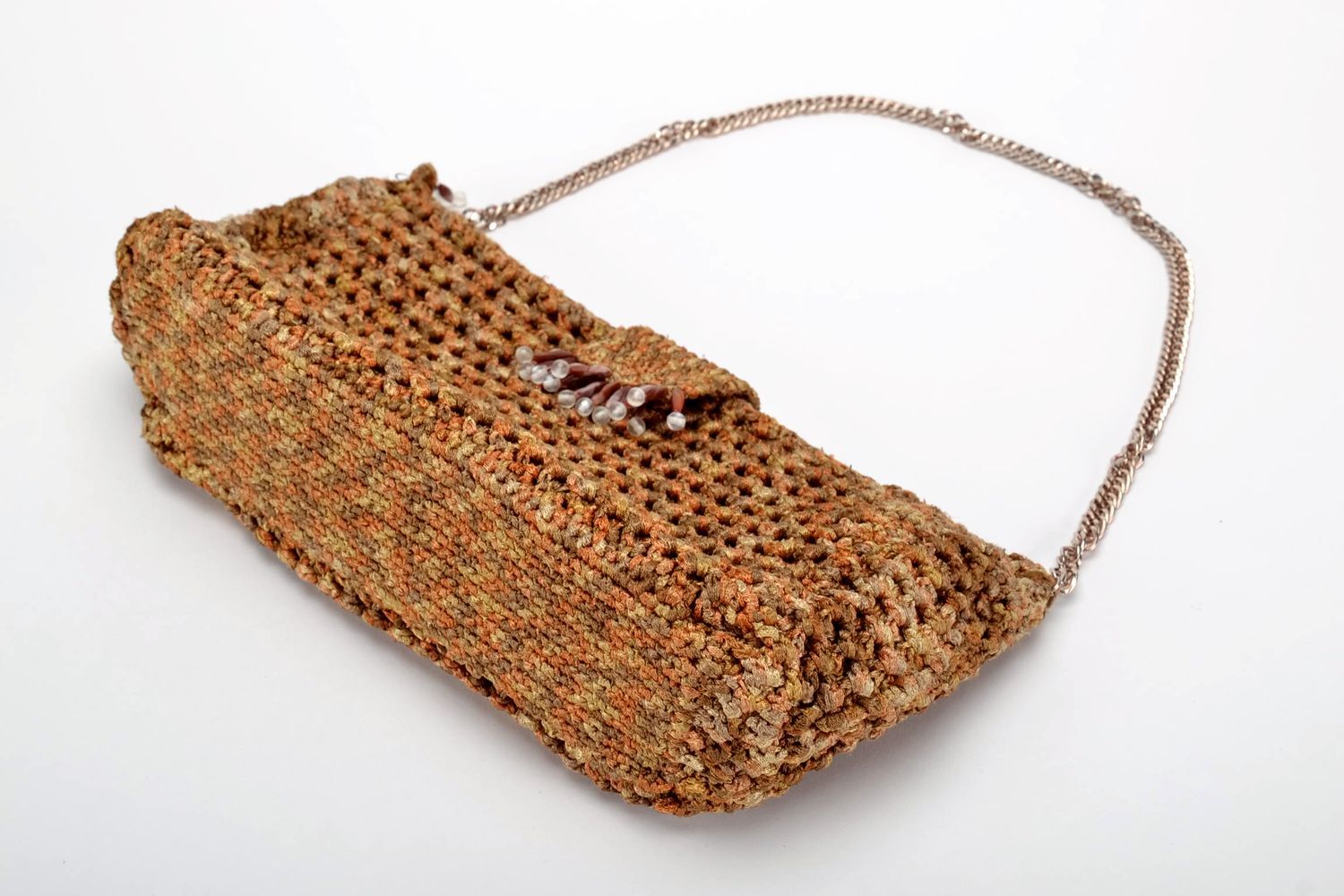 Handmade knitted purse photo 4