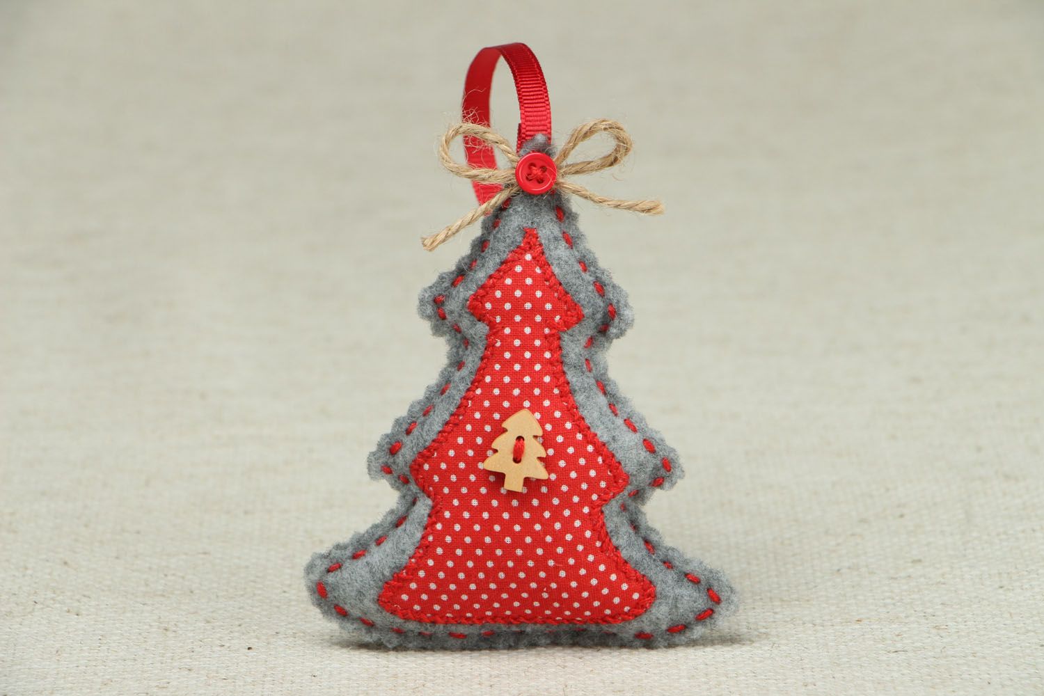 New Year's interior pendant in the shape of Christmas tree photo 1