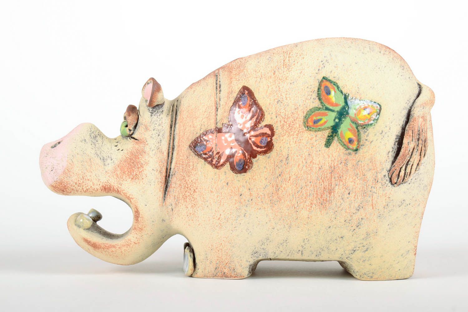 Tirelire céramique faite main Hippopotame Dora photo 2